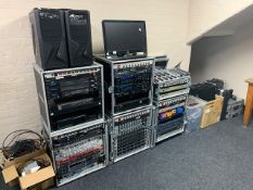 The entire contents of a recording studio which includes a Samson Model PS10 Powerstrip power