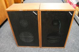 A pair of mid century teak cased Ste-ma speakers
