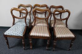 A set of six Victorian mahogany dining chairs
