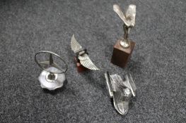 A Spirit of Ecstasy car mascot inscribed 'Rolls Royce Ltd Feb.