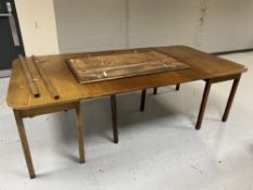 A late 19th century mahogany D-end dining table with leaf