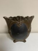 An Art Nouveau glazed pottery Bretby planter