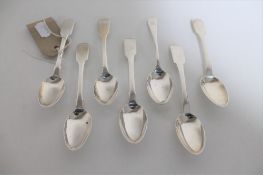 Seven silver teaspoons