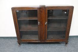 An Edwardian double door bookcase.