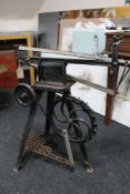 An early 20th century treadle hobby saw