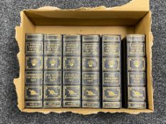 A box of six leather bound volumes - Popular History of the Great War