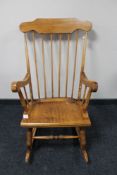 A beech rocking chair