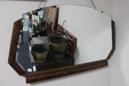 A 1930's bevelled mirror
