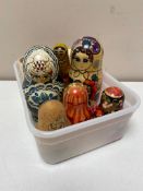 A box of Russian Babushka dolls