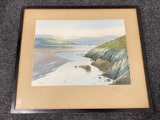 A framed watercolour - The River Gannel,