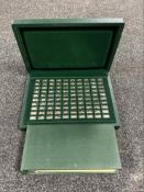 A cased set of The One-Hundred Greatest Cars silver miniature collection by John Pinches Ltd,