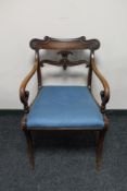 A Regency mahogany armchair