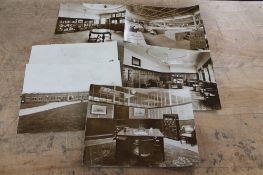 Nine antiquarian monochrome photographs depicting a Hartlepool factory