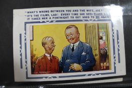 An album of twenty two British humorous postcards