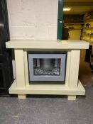 A contemporary electric fire suite