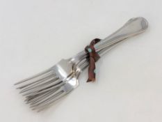 A set of four Dutch silver table forks, J.M. Van Kempen & Zoon, 2nd standard purity (minimum .