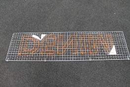 A metal and perspex shop sign - Denim