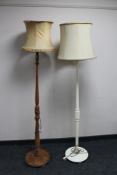 Two 20th century standard lamps