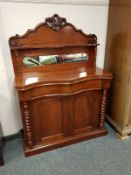 A Victorian mahogany mirror back chiffonier,