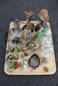 A tray of animal figures, Beswick fox (a/f),