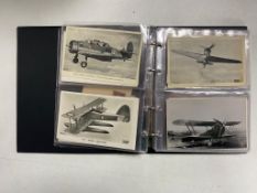 An album of early twentieth century aviation postcards
