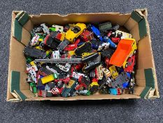 A box of play worn die cast vehicles, Corgi,