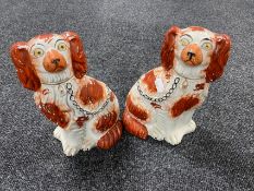 A pair of Staffordshire dogs