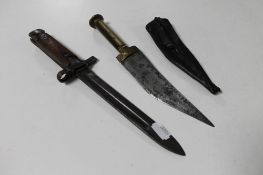 A WWI bayonet numbered 44088,