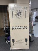 A boxed Roman original shower corner side panel,