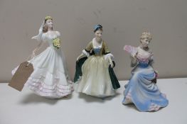 Two Coalport figures - Age of Elegance Chelsea Reception and A Romantic Bride,