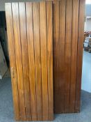 A pair of mahogany interior doors