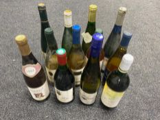 A tray of twelve assorted bottles of wine