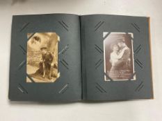 An album of WWI postcards,