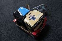 An electric Selecta grinder together with handy power router and power base planer