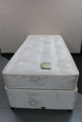 A Myer's Aurora 3' storage divan and mattress
