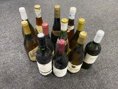 A tray of twelve assorted bottles of wine
