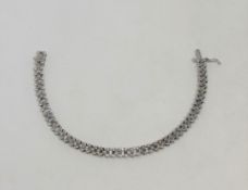 A white gold diamond set bracelet, approximately 2ct.
