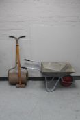 A garden roller,