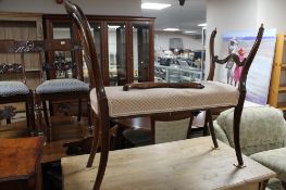 An antique mahogany window seat a/f