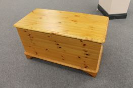 A pine blanket box