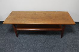 A mid 20th century teak coffee table
