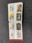 An album of antique and later postcards - tourist,