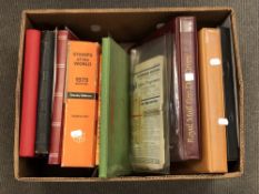 A box of stamp albums,