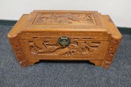 A camphor wood blanket box