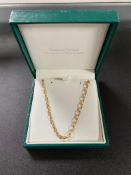 A 9ct gold belcher chain in box CONDITION REPORT: 3.2g.