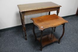 Two Edwardian occasional tables