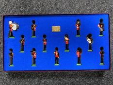 A set of thirteen Britains Limited Edition Regimental band of the Royal Scot's Dragoon Guards