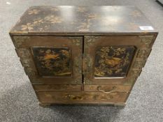 A Japanese Meiji period lacquered table cabinet CONDITION REPORT: Width 45 cm x