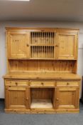A pine farmhouse dresser,