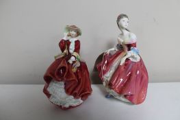 Two Royal Doulton figures Southern Belle HN 2229 and Top o' the Hill HN 1834
